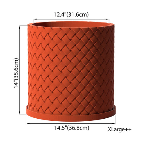 Terracotta Orange Weave