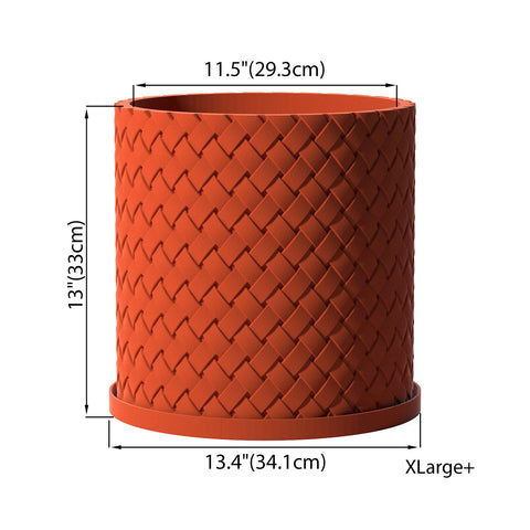 Terracotta Orange Weave