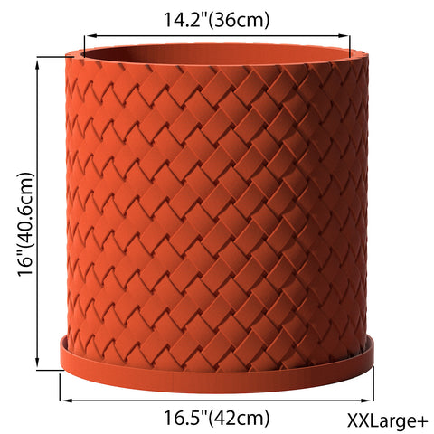 Terracotta Orange Weave