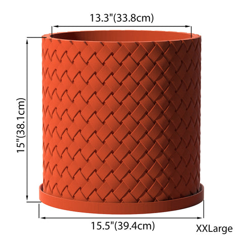 Terracotta Orange Weave